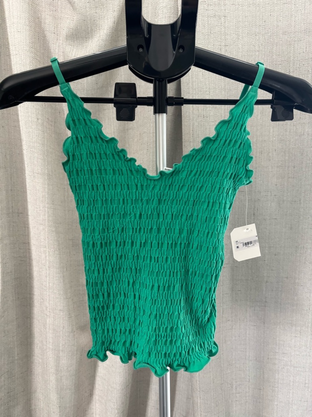 Altar'd State Emerald Green Smocked Camisole
